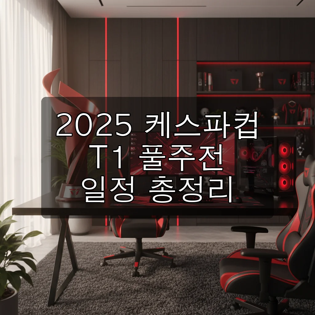 2025 케스파컵 T1 로스터 및 경기 일정 완벽 정리