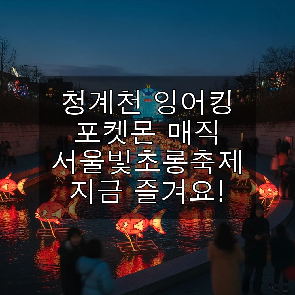 반짝이는 포켓몬 매직! 청계천 잉어킹 전시와 2025 서울빛초롱축제 완전 정복