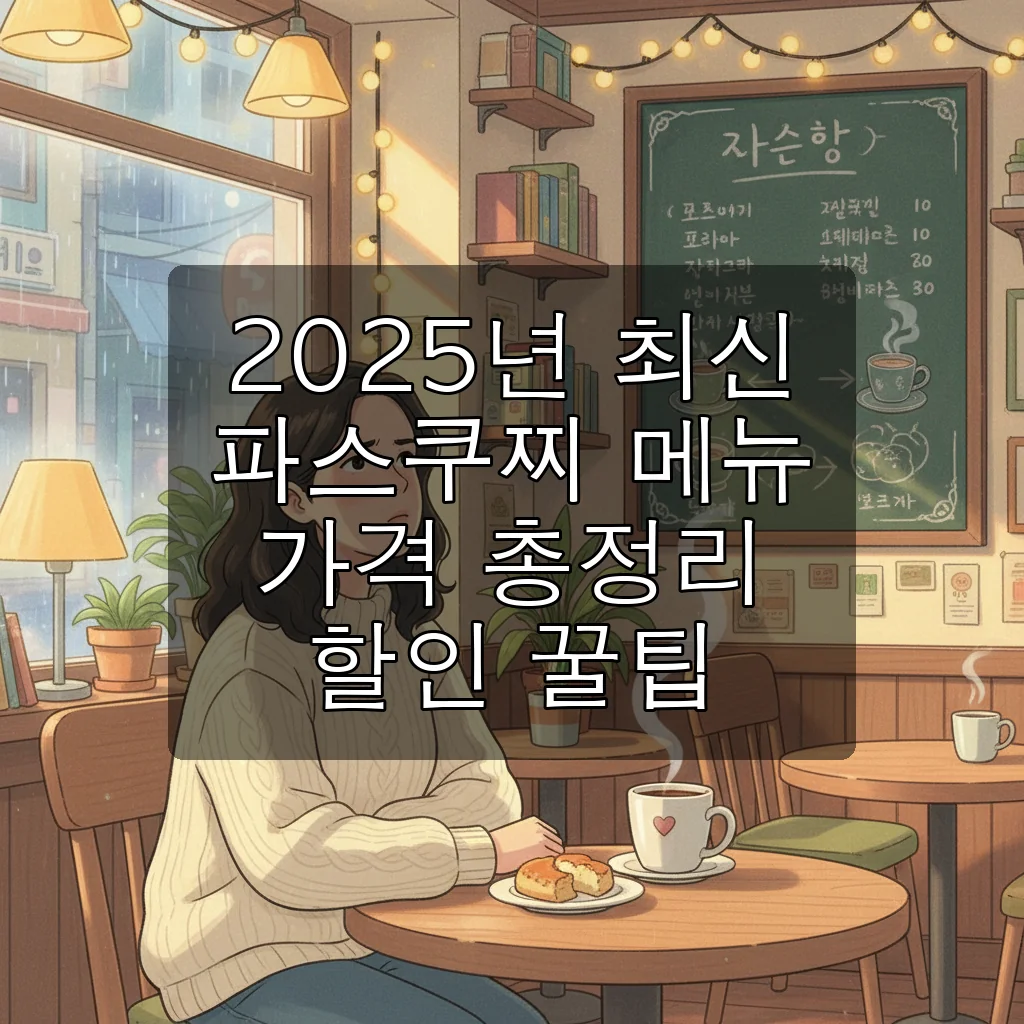 파스쿠찌 메뉴 추천 2025 가격 인상부터 할인 꿀팁까지 총정리