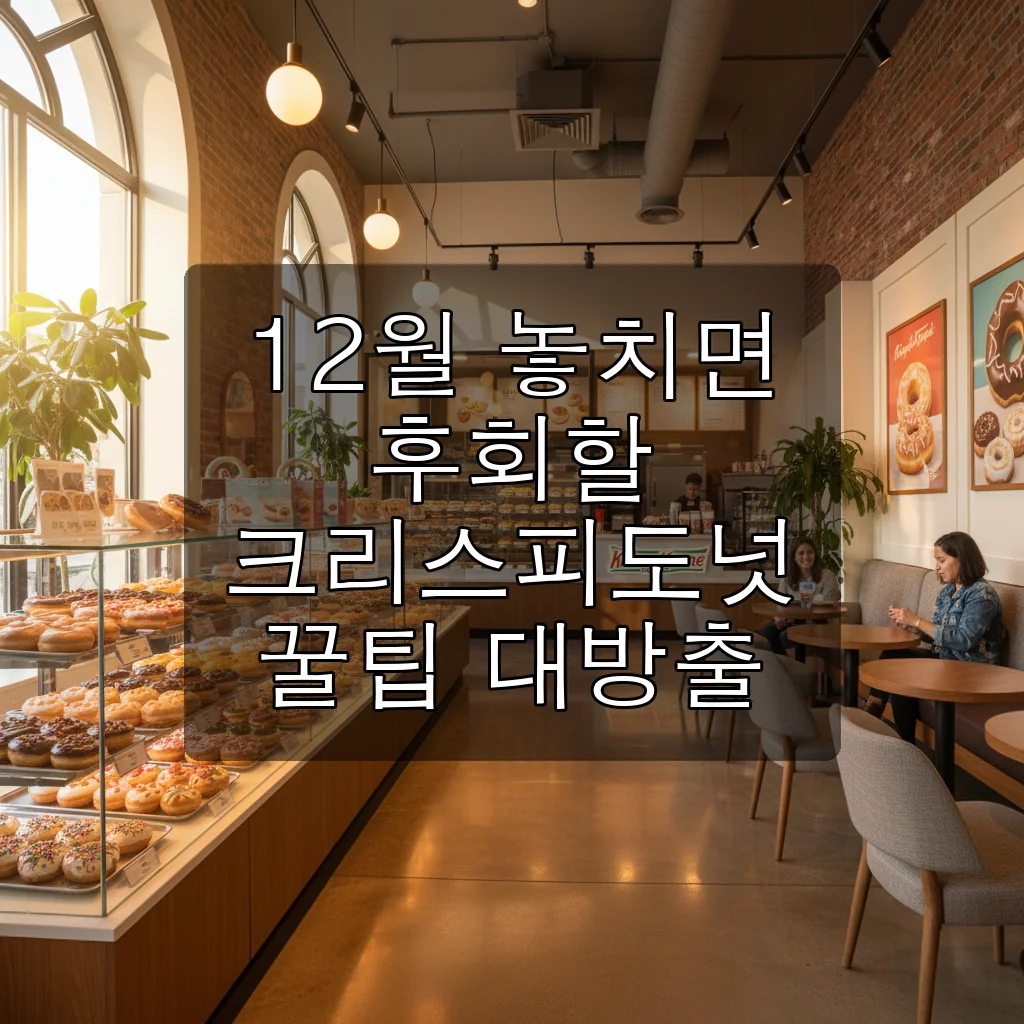 12월의 달콤한 유혹! 크리스피도넛, 놓칠 수 없는 할인과 신메뉴 총정리