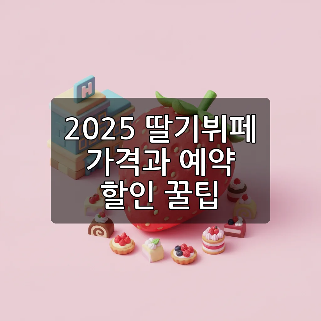 2025 서울 호텔 딸기뷔페 가격 예약 할인 꿀팁 총정리