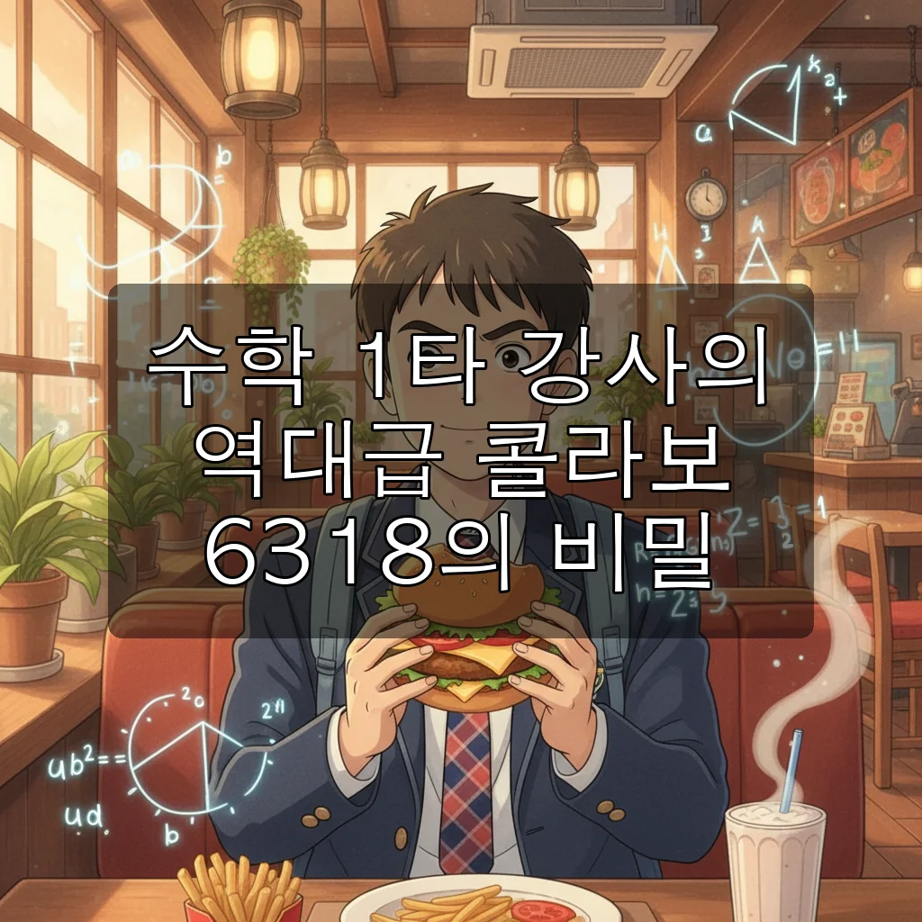버거킹 정승제 6318버거, 수학 1타 강사의 한정판 메뉴 솔직 가이드