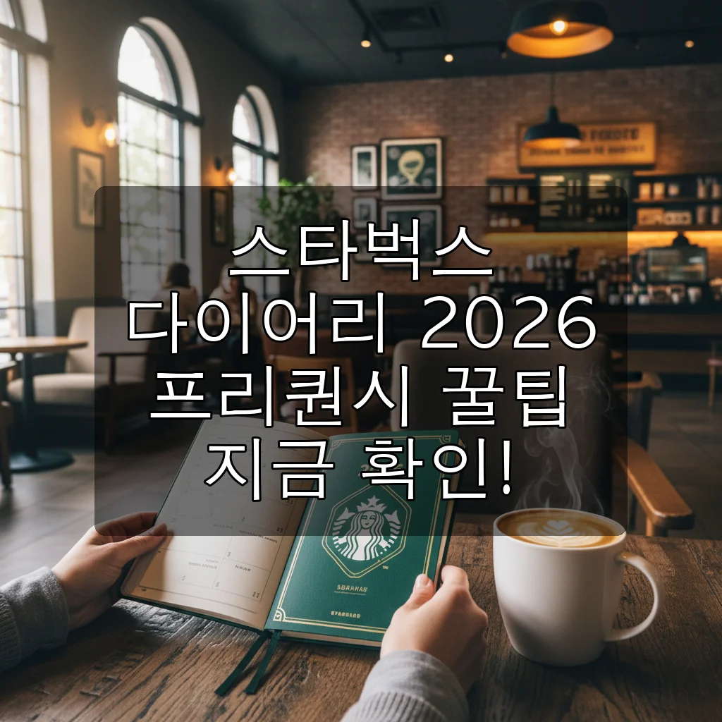 스타벅스 다이어리 2026: 프리퀀시부터 구매까지 완벽 가이드!