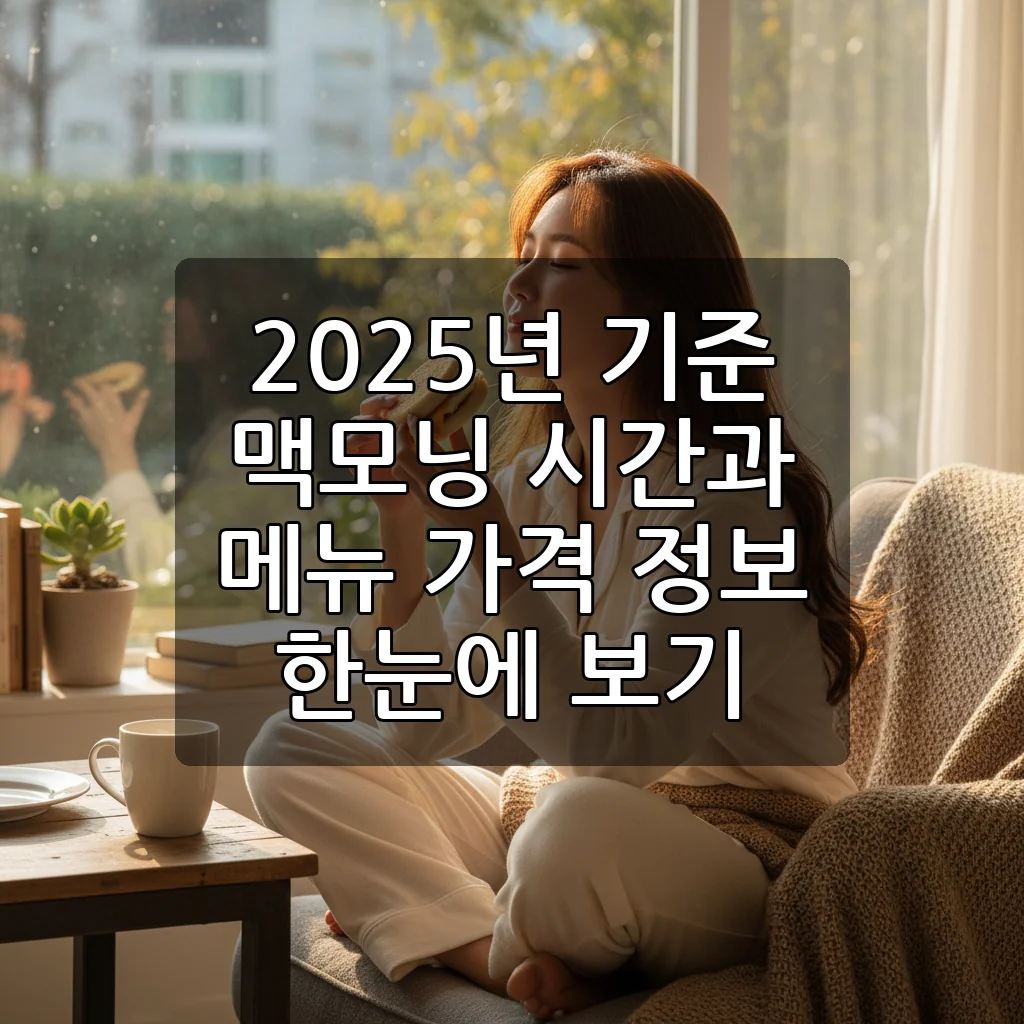 2025 맥모닝 시간 메뉴 가격 총정리! 맥도날드 아침 꿀팁