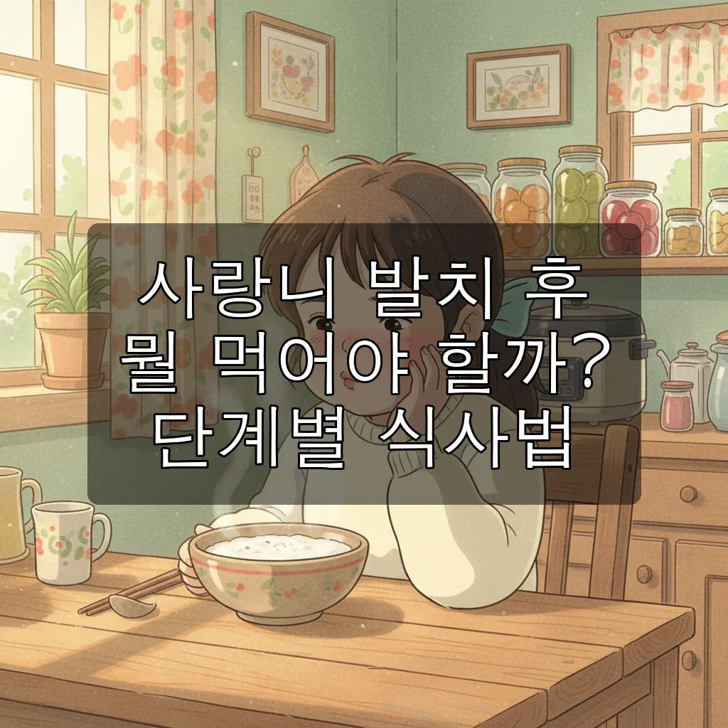 사랑니 발치 후 식사, 언제부터 뭘 먹을까? 단계별 메뉴 총정리