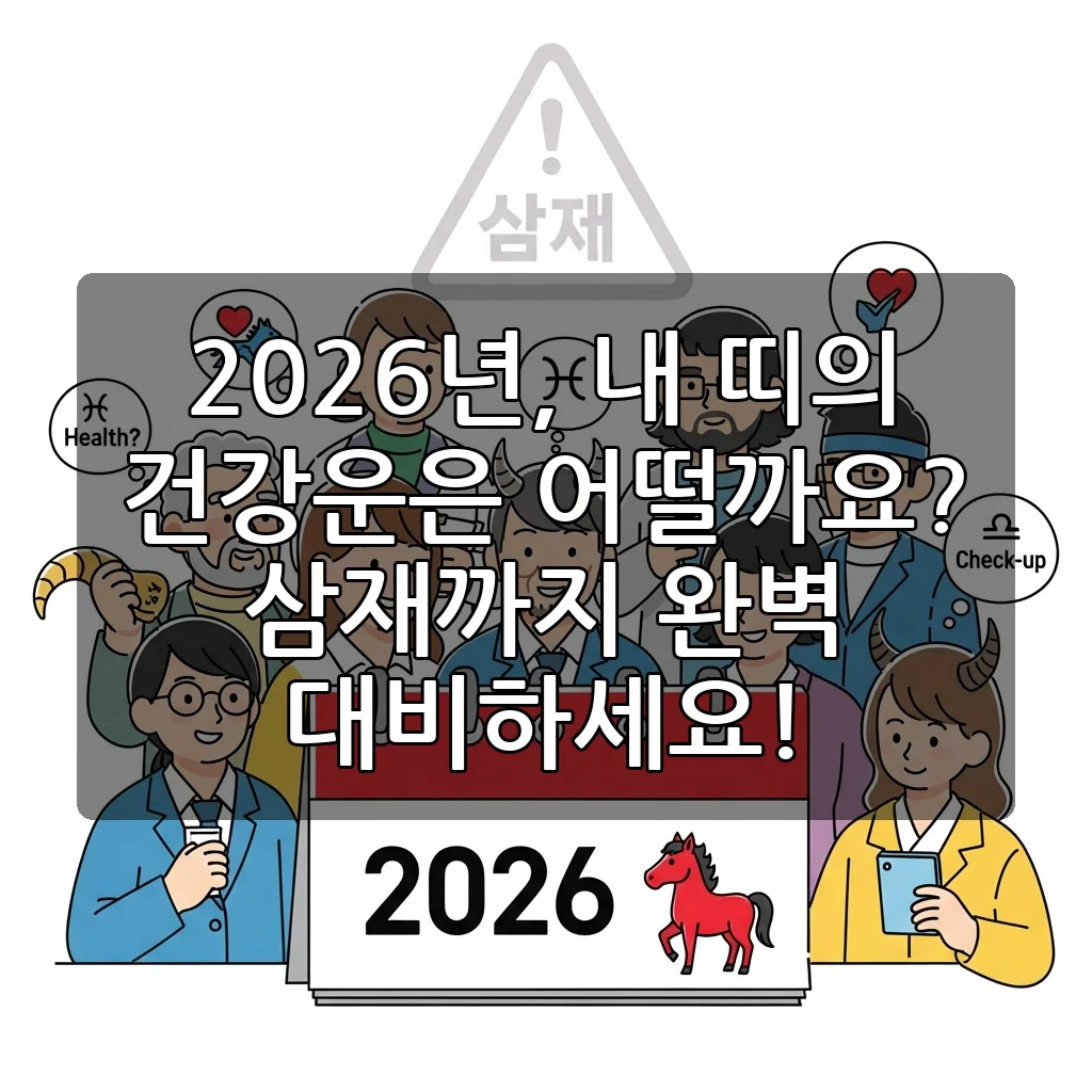 2026년 병오년 띠별 건강 운세: 삼재(눌삼재) 대비 완벽 가이드!