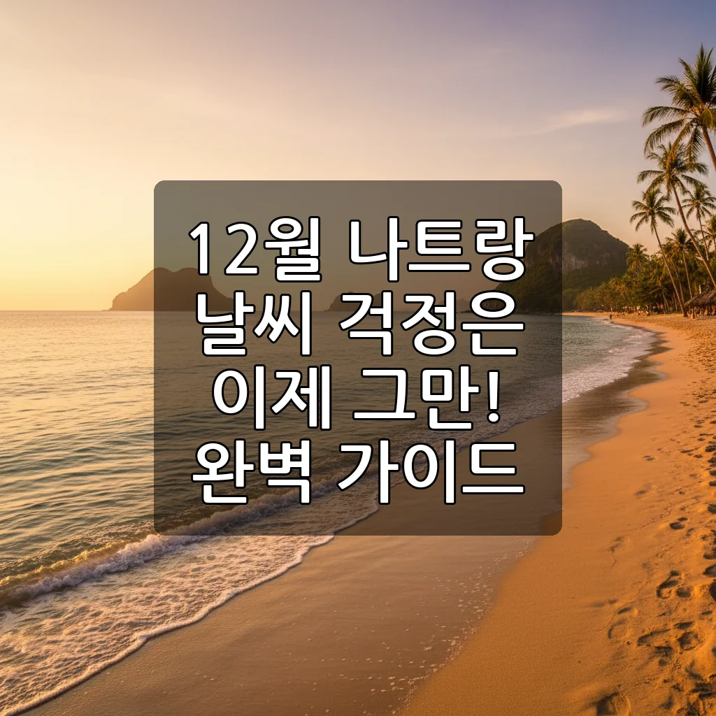 12월 나트랑 날씨, 여행 가기 좋을까요? 완벽 대비 꿀팁 대방출!